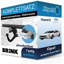 Für Opel Insignia Grand Sport 17- BRINK Anhängerkupplung abnehmbar + 7polig AHK