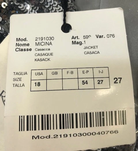 Nova com etiquetas Jaqueta Blazer Marina Rinaldi Prata Lantejoulas Glitter Top Formal Micina 18 - Imagem 3 de 4