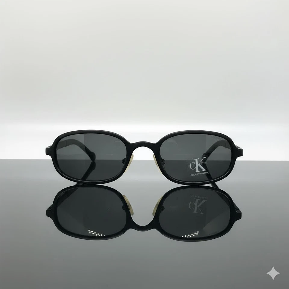 VINTAGE  CALVIN KLEIN CK  RARITY Sunglasses  CK2014 col.6B Metal Fr. Grey Lenses Foto 2 de 2