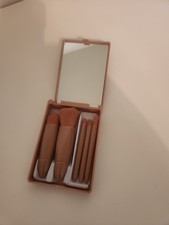 5PCS Portable Makeup Brushes Set with Mirror Box Mini Cosmetic Travel Brushes US