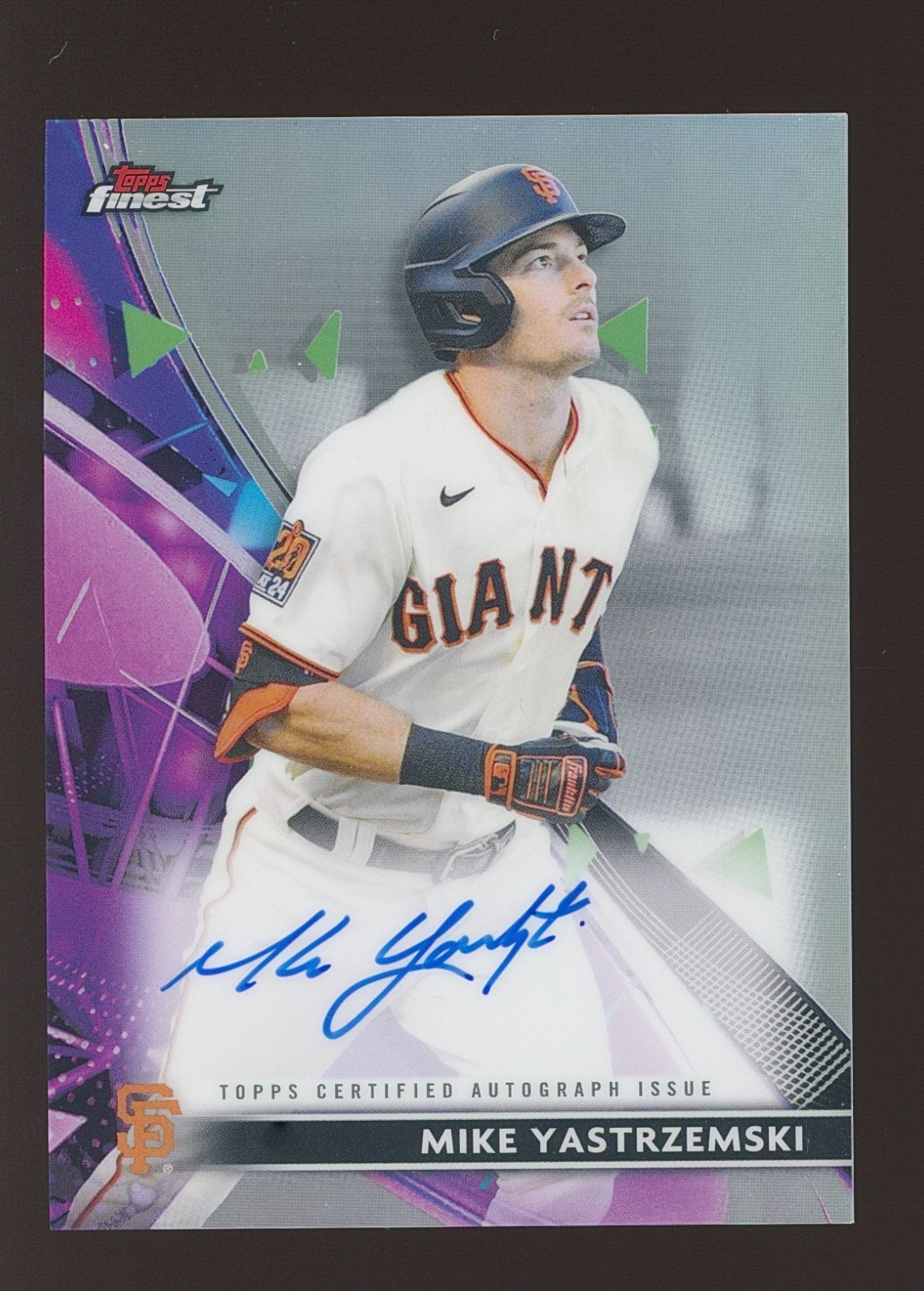 Mike Yastrzemski #FA-MY Baseball Cards 2021 Topps Finest Autographs trading card — raw and PSA graded price guide