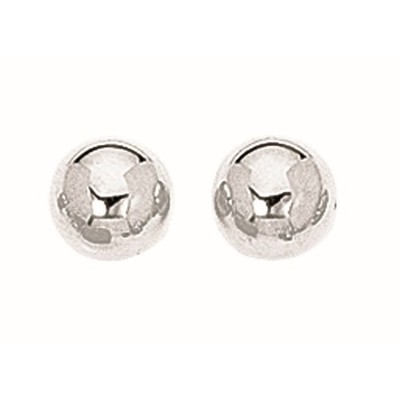 Ohrstecker, Sterlingsilber, 8,00 mm, Kugel, poliert, minimalistischer Schmuck