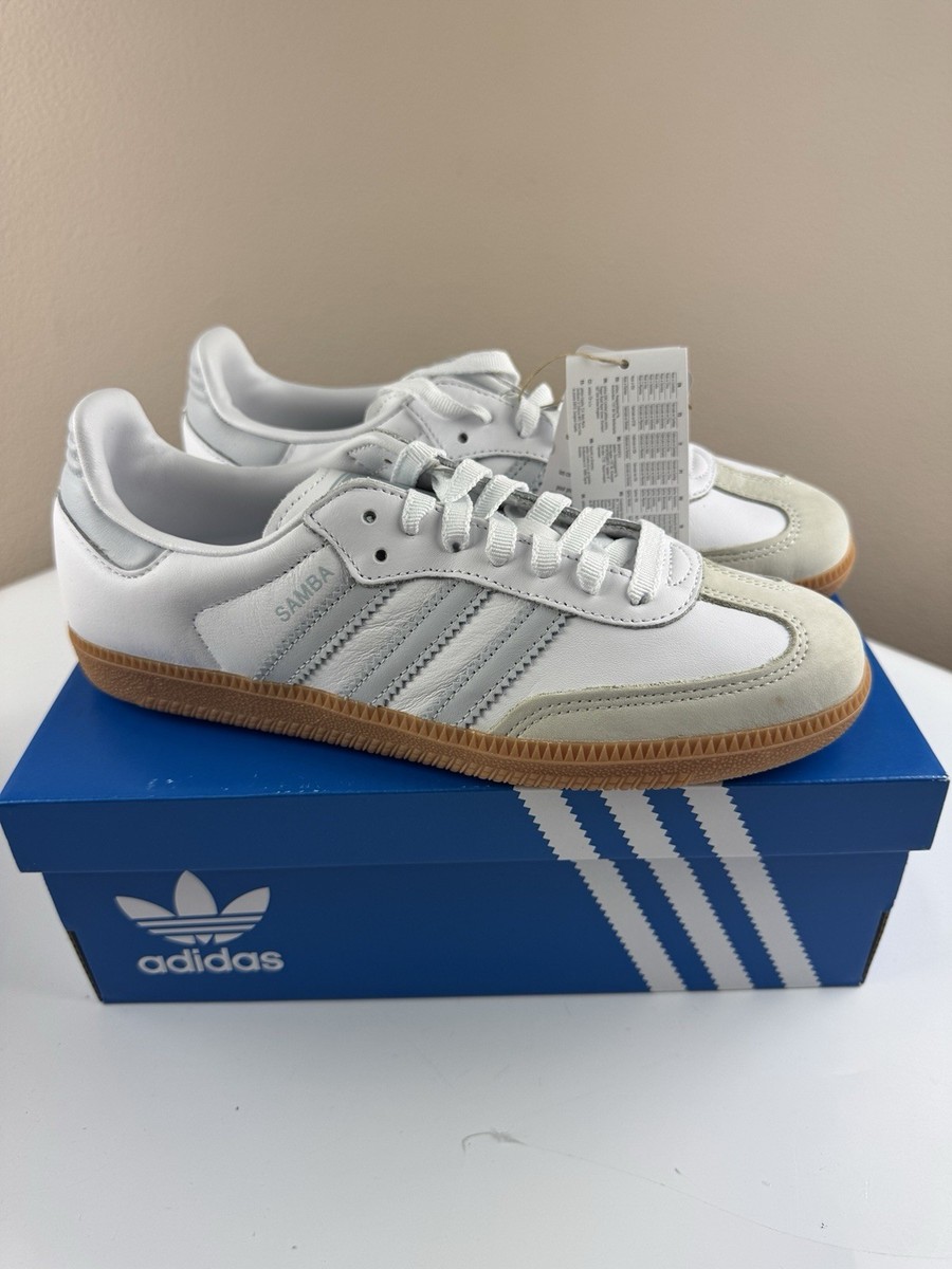 Adidas Women's Samba OG Shoes 'White/Halo Blue'