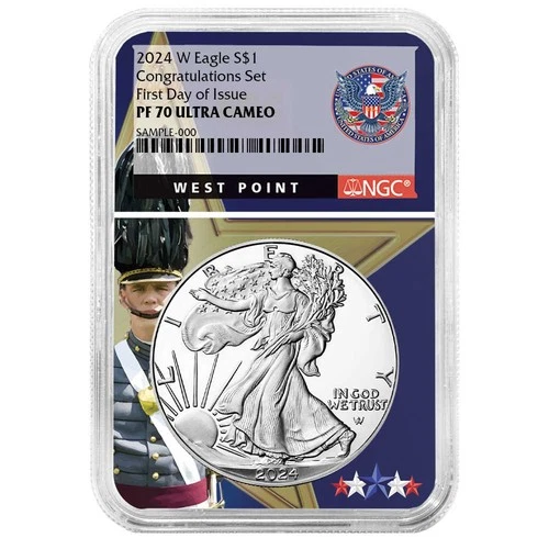 2024-W Proof $1 American Silver Eagle Congratulations Set NGC PF70UC FDI West