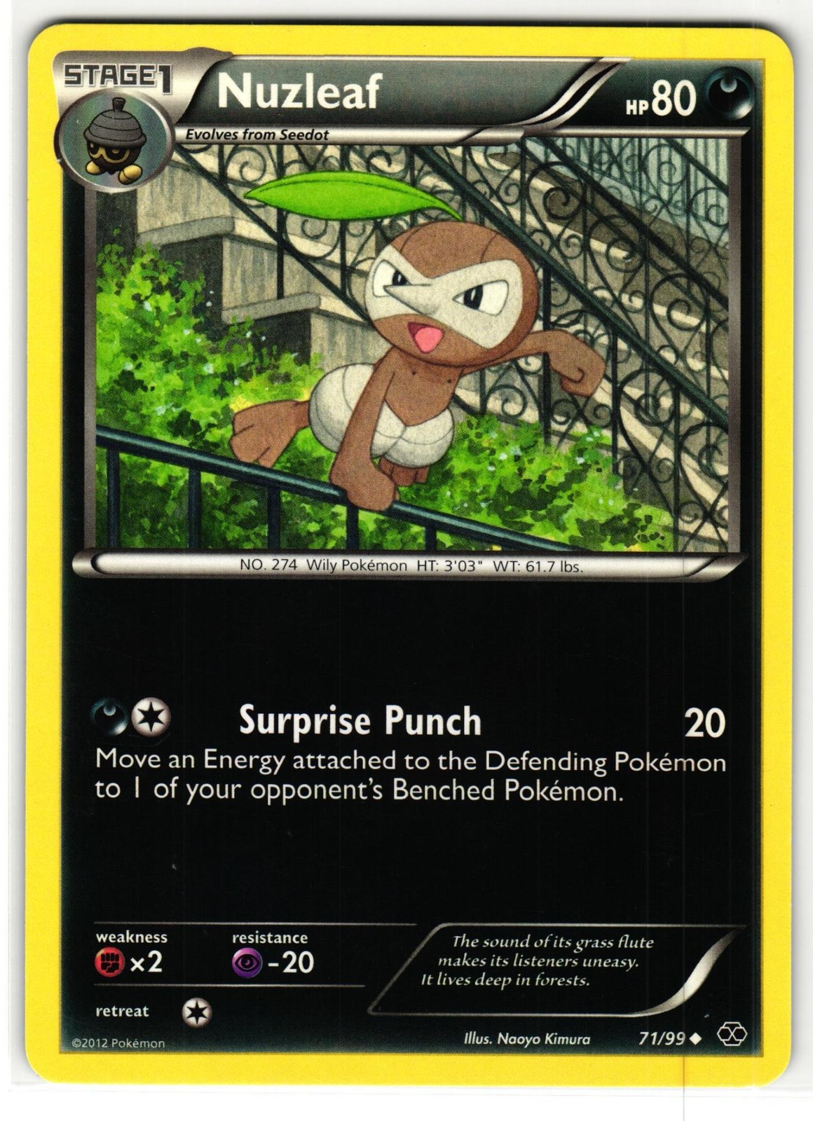 NUZLEAF 71/99 NEXT DESTINIES ENGLISH POKEMON TCG