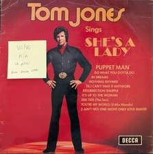 Tom Jones Tom Jones Sings She's A Lady Vinyl Record VG/VG SKL.5089 1971