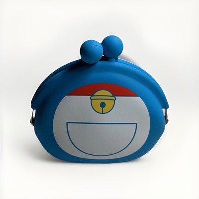 Doraemon Silicone Coin Purse Pouch Blue Japan Anime Character Wallet Collectible