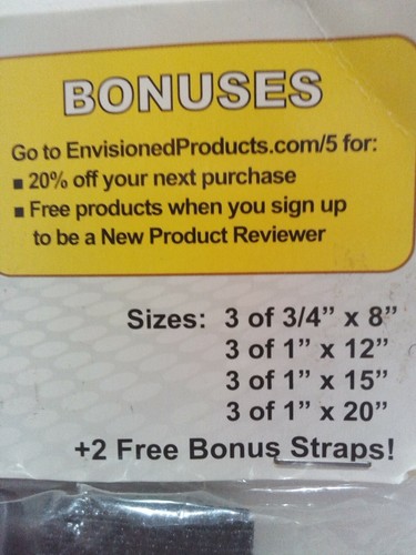 Reusable Cable Ties Cinch Straps Set Adjustable Multipurpose. Envisioned. (New) - 第 2/5 張圖片