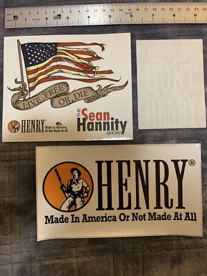 Henry rifles 2 Stickers & 1 Window Decal Set And Patch | eBay
