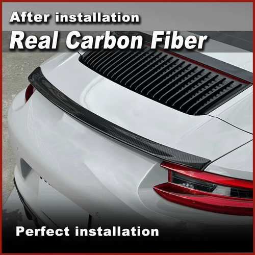 Fit For Porsche 911 991 2012-2018 REAL Carbon Rear Trunk Wing Boot Spoiler Lip  - Foto 5 di 13
