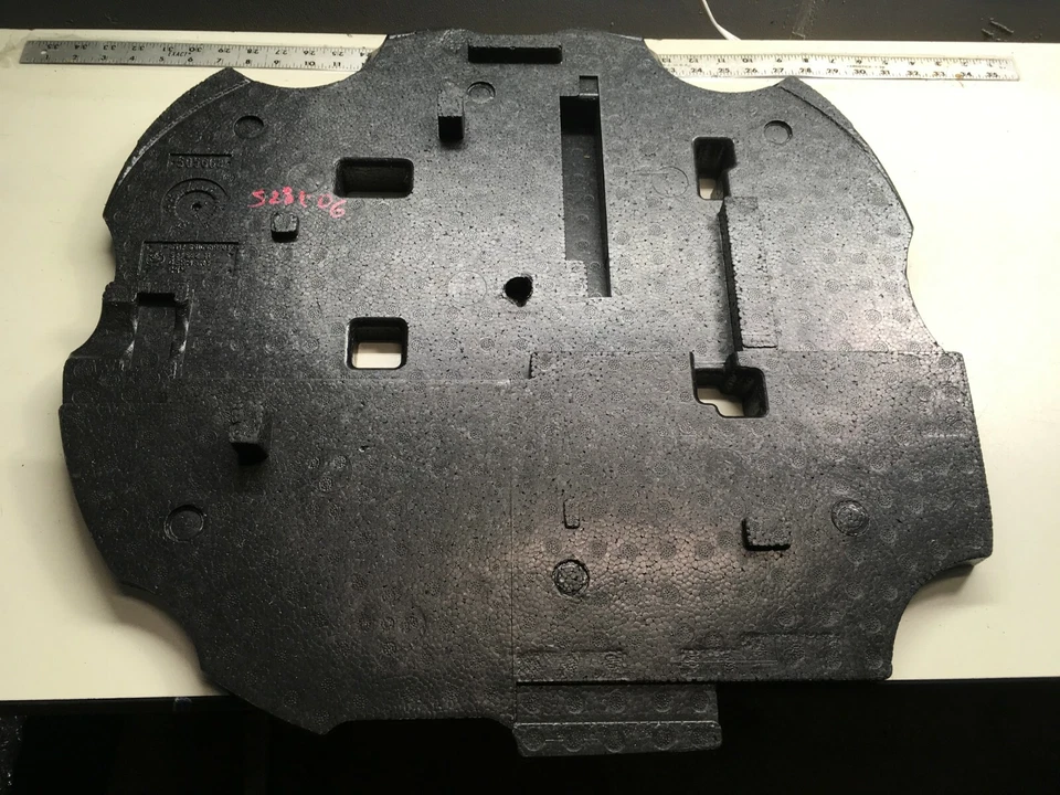 BMW 525i 2004 maletero kit de reparación de neumáticos de emergencia soporte de instrumento de espuma negro OEM+ Foto 3 de 4