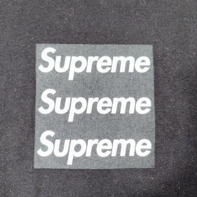 【tls】Supreme 14インチ サプリウム Supreme Black Asspizza Triple Box Logo Long Sleeve T-Shirt Size XL