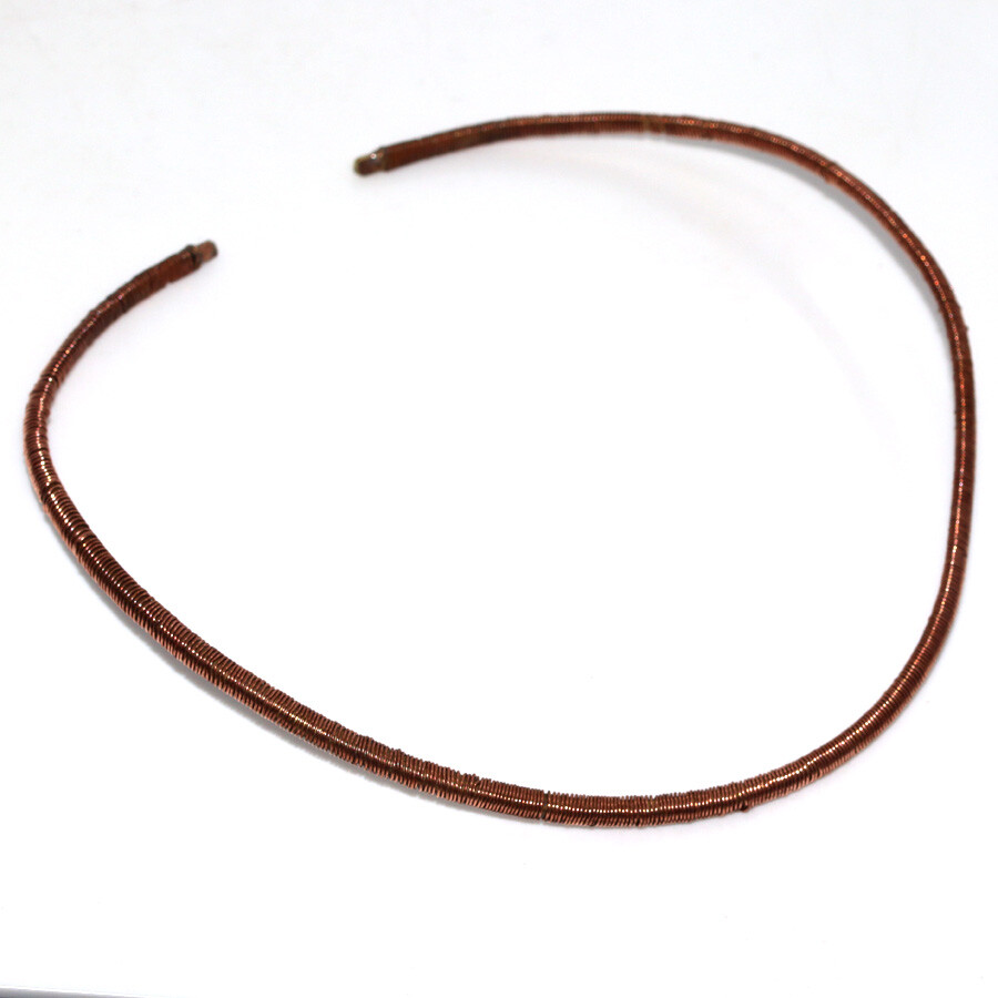 Vintage Copper Plated Torc Choker Necklace Free Size Gift For Her JW