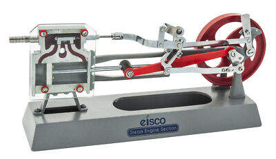 #ad Eisco Labs Steam Engine Model Working Piston Slide Valve and Link Motion $139.99