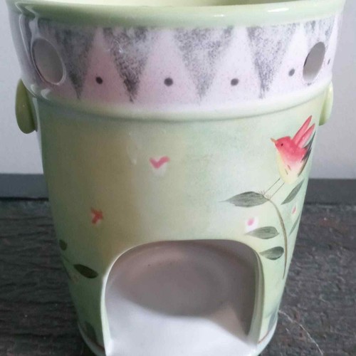 Yankee candle ellen macleod green with bird & flowers