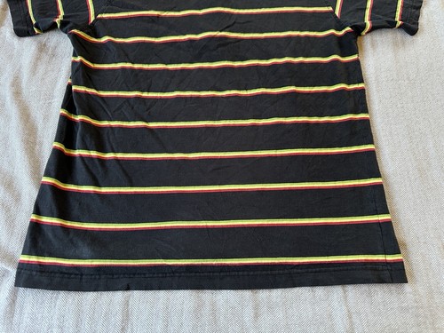 IPATH Footwear Polo Camicia a Righe Uomo M Skateboard Rasta Vintage Y2K Skate - Foto 13 di 16