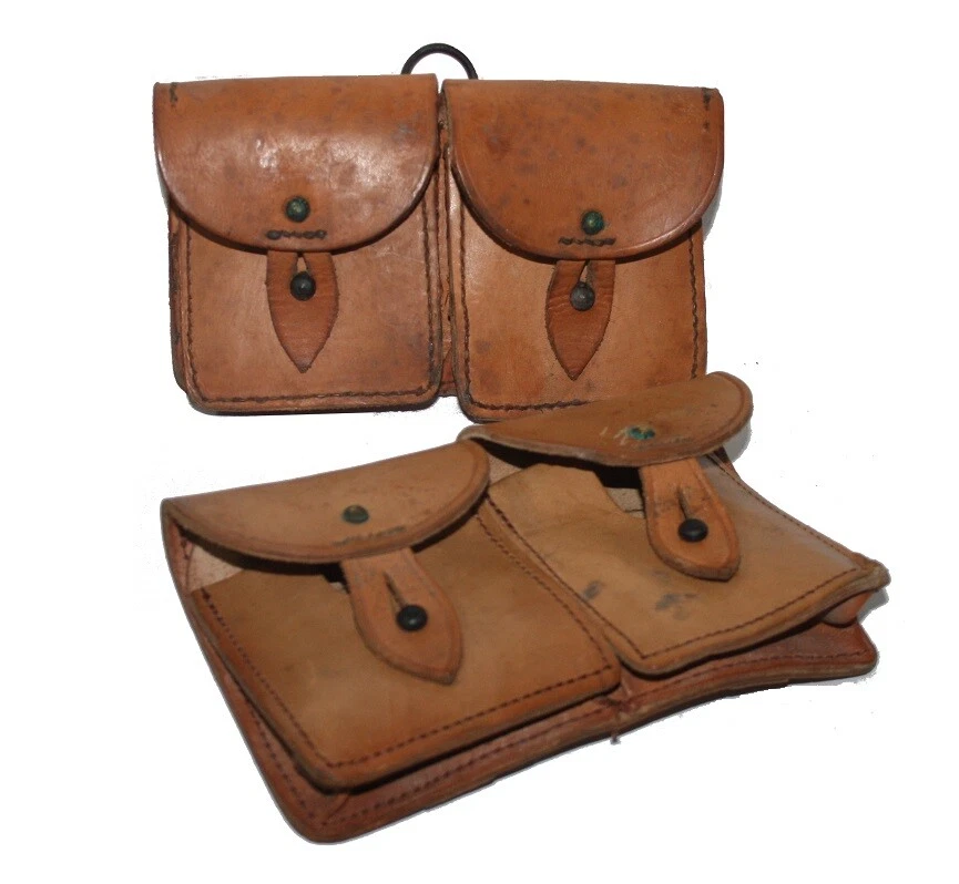 Französische Armee Patronentasche Leder Magazintasche Gürteltasche Steampunk - Bild 4 von 4