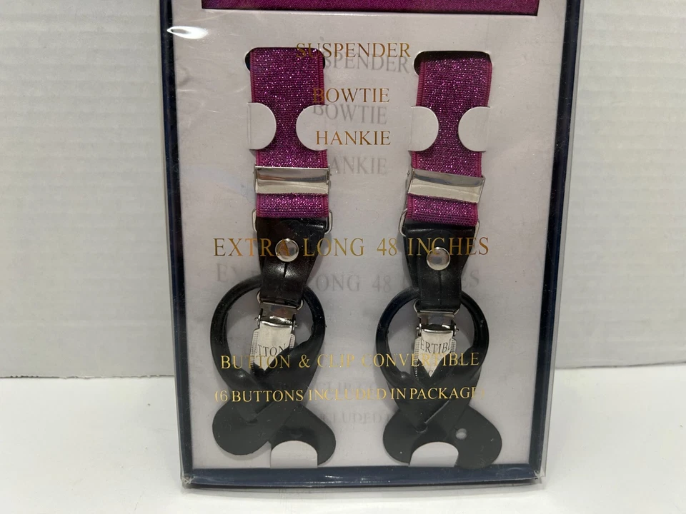 Nueva pajarita con tirantes Vesuvio Napoli espalda en Y para hombre brillantes violeta púrpura Foto 4 de 4