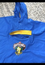 Vintage Couch Coach Homer Simpson Rain Coat Rainbow Pvc Poncho 1990’s