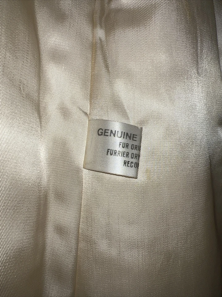 Abrigo de piel de conejo blanco raro colección diseñador Dino Ricco vintage años 70 Foto 3 de 4