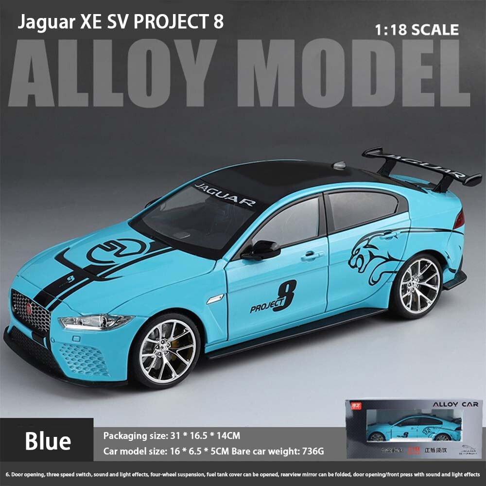 Alloy car model oversized Jaguar XESV peoject 8 car model toy