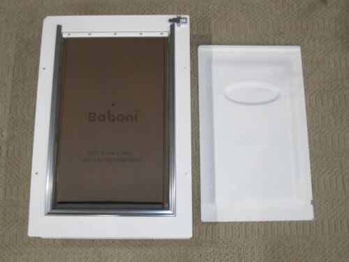 Locking 3-Flaps Pet Door for Wall, Steel Frame and Telescoping Tunnel, Large Pet - Picture 2 of 15