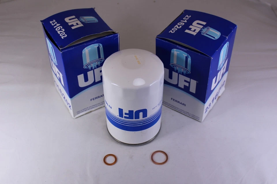 KIT FILTRO ACEITE FERRARI 512 BB / 512 BBi UFI OEM pieza de fábrica # 191993 x 2 Foto 2 de 3