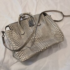 Nwt Reed Krakoff 2011 Snakeskin Light Grey Handbag Purse Gym Bag Python Tote