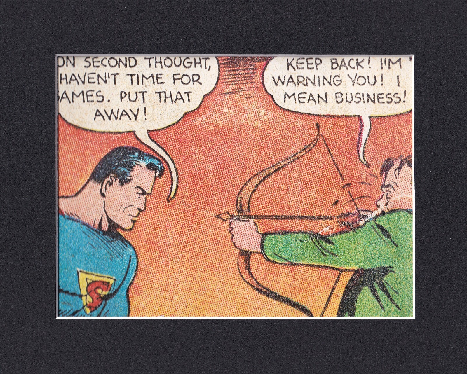8X10" Matted Print Golden Age Comic Book Art: Action Comics, #18, Nov 1939