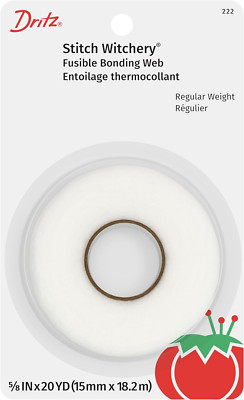 STITCH WITCHERY FUSIBLE BONDING WEB WHITE REG WGHT 20YD