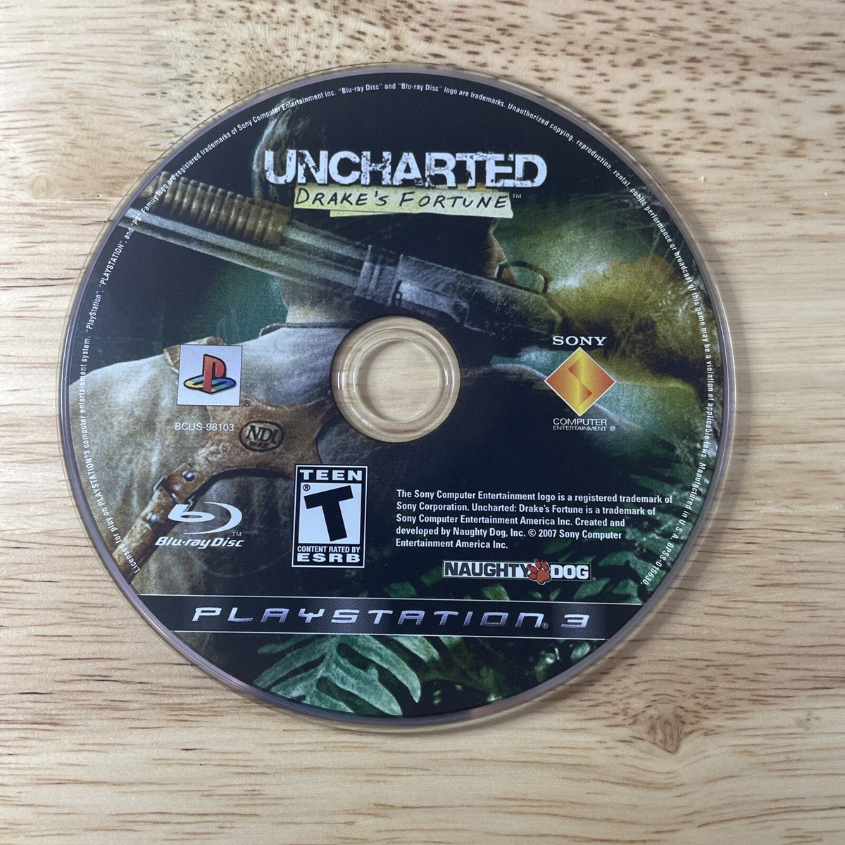 Uncharted: Drake's Fortune (PS3, Sony PlayStation 3) Disc Only!!!