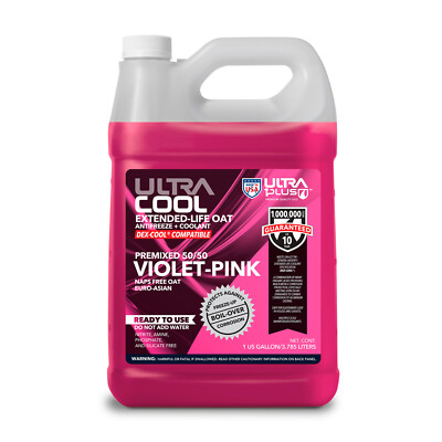 UltraCool OAT Extended Life Antifreeze + Coolant PREMIXED 50/50 PINK - 1 Gal