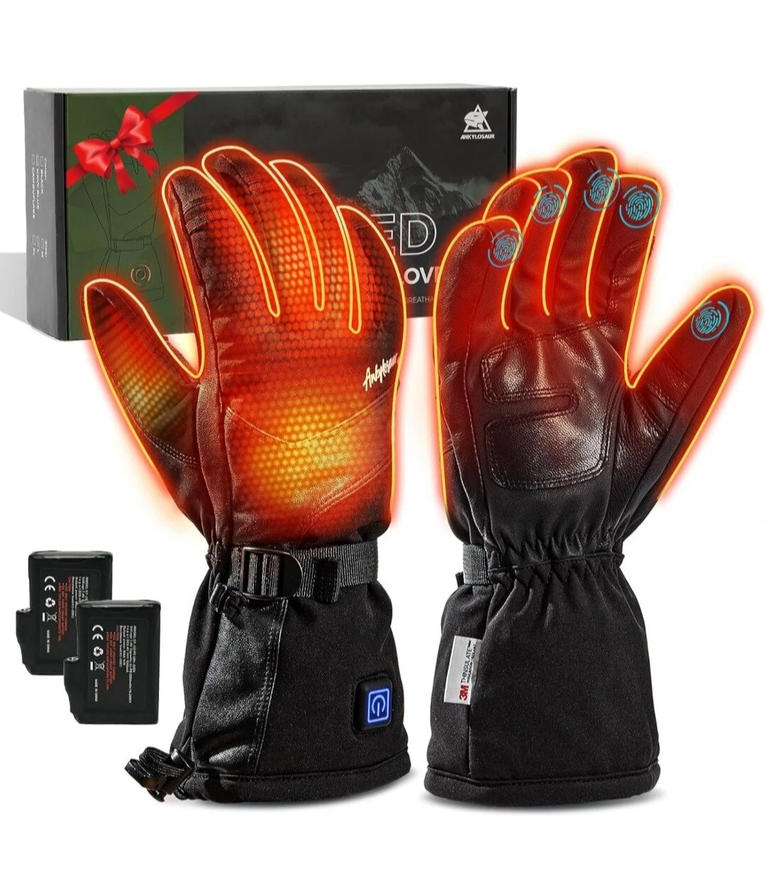 Ankylosaur Heated System Performance Gloves Unisex Waterproof Breathable Blk Med