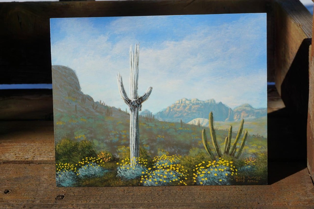 ORIGINAL VINTAGE STYLE SOUTHWESTERN SONORA DESERT SAGUARO