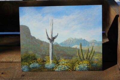 ORIGINAL VINTAGE STYLE SOUTHWESTERN SONORA DESERT SAGUARO