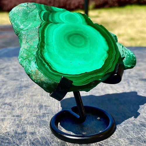 255G Natural green malachite crystal block polished quartz pattern specimen - 第 5/13 張圖片