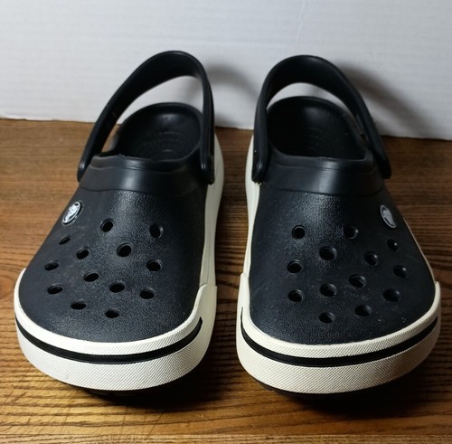Crocs Crocband II Classic Comfort Slip On Clogs Black & White Mens 5 Womens 7 - Picture 2 of 9