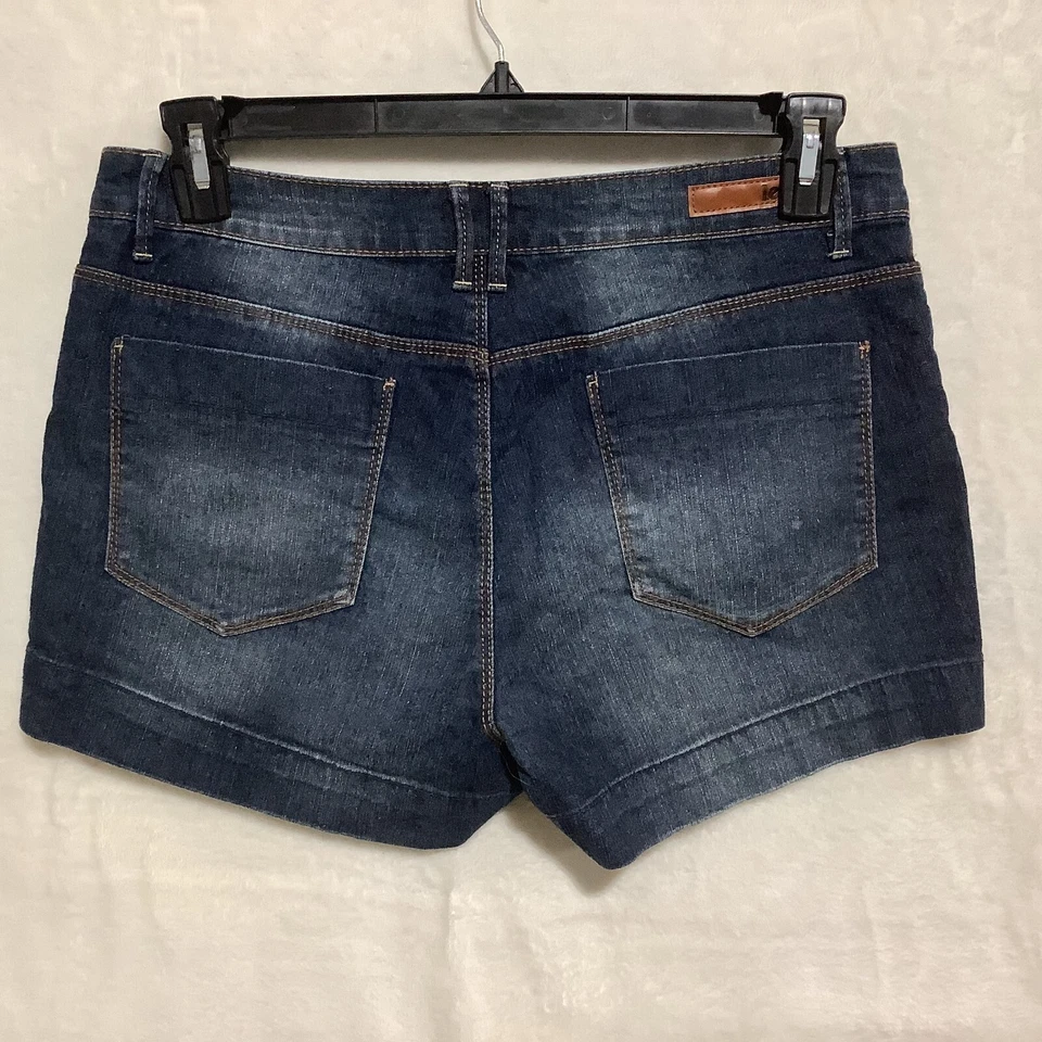 L.E.I. Pantalones Cortos de Jean Tatum High Rise LEI Botón Mosca Azul Junior Regular Talla 13 Foto 2 de 4