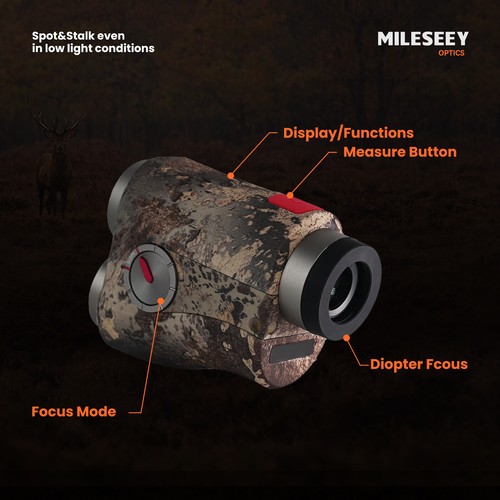 MiLESEEY 1000Yd 915m Laser Entfernungsmesser Jagd Rotes oder Schwarzes - Bild 6 von 8
