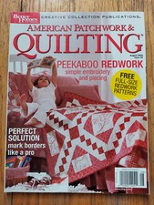 AMERICAN PATCHWORK & QUILTING MAGAZINE AUG 2004 WREATH TABLECLOTH DAHLIA GYPSY