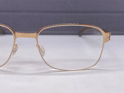 Ic Berlin Eyeglasses Frames Men Woman Gold Square Metal Aldo M. NP:499 