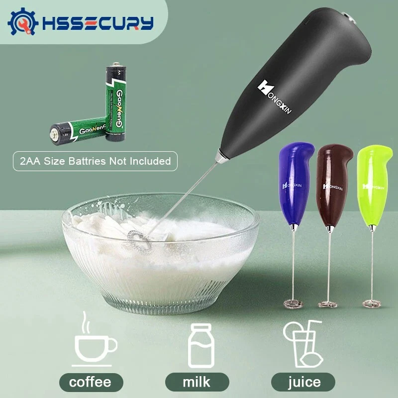 Mini Electric Milk Frother Creative Stainless Steel Kitchen Whisk Coffee Milk