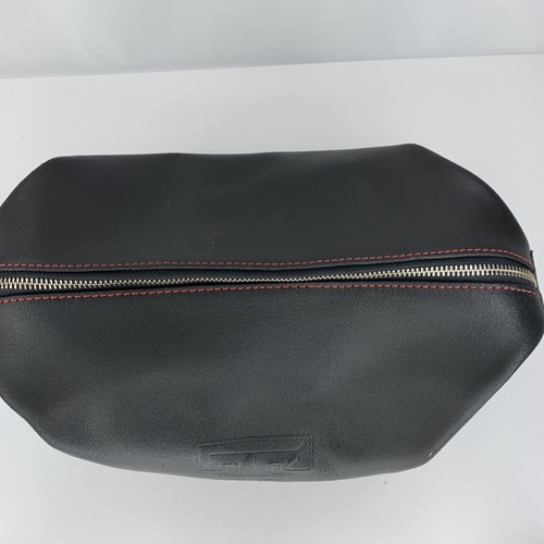 True Colors Texas Tech University Leather Shave Kit Black Red Trim Toiletry Bag - Picture 11 of 22