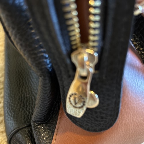 Valentina Geldbörse Echtleder Made in Italy wunderschön schwarz & braun Leder - Bild 11 von 14