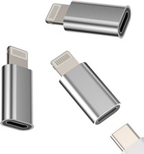 USB C Female to Lightning Male Adapter 3 Pack, Apple MFi Certified, Compatible