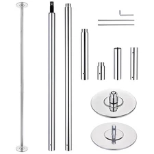 9FT 45MM Dancing Pole Kit Stripper Pole Spinning Static for Pub Home Exercise