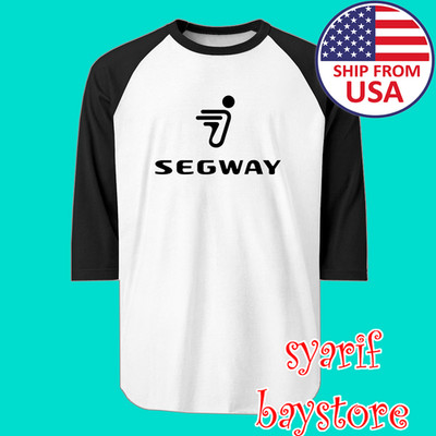 Segway Seg Way Men's Raglan White Black Size S to 2XL