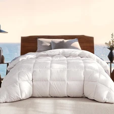 Luxury Hotel Collection Queen Size White Goose Feather down Fiber Comforter,Ultr