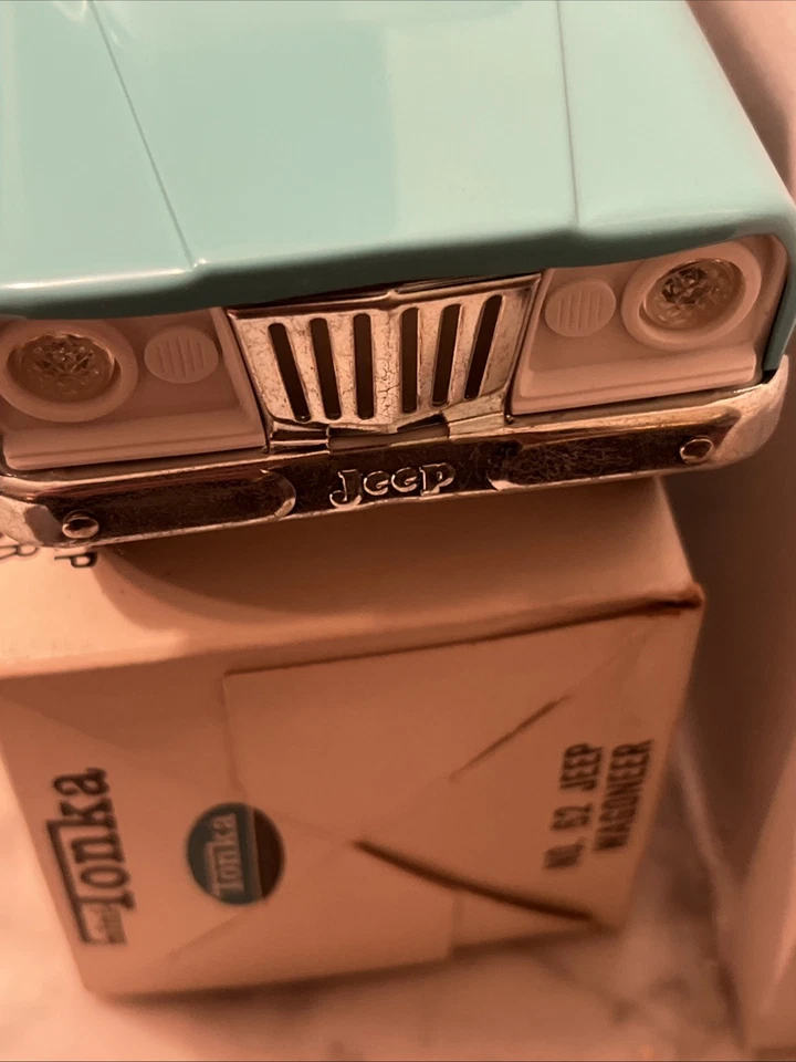 Vintage 1960’s Tonka No. 62 Jeep Wagoneer in Box Blue Teal USA Toy Truck - NOS! - Image 4 of 4