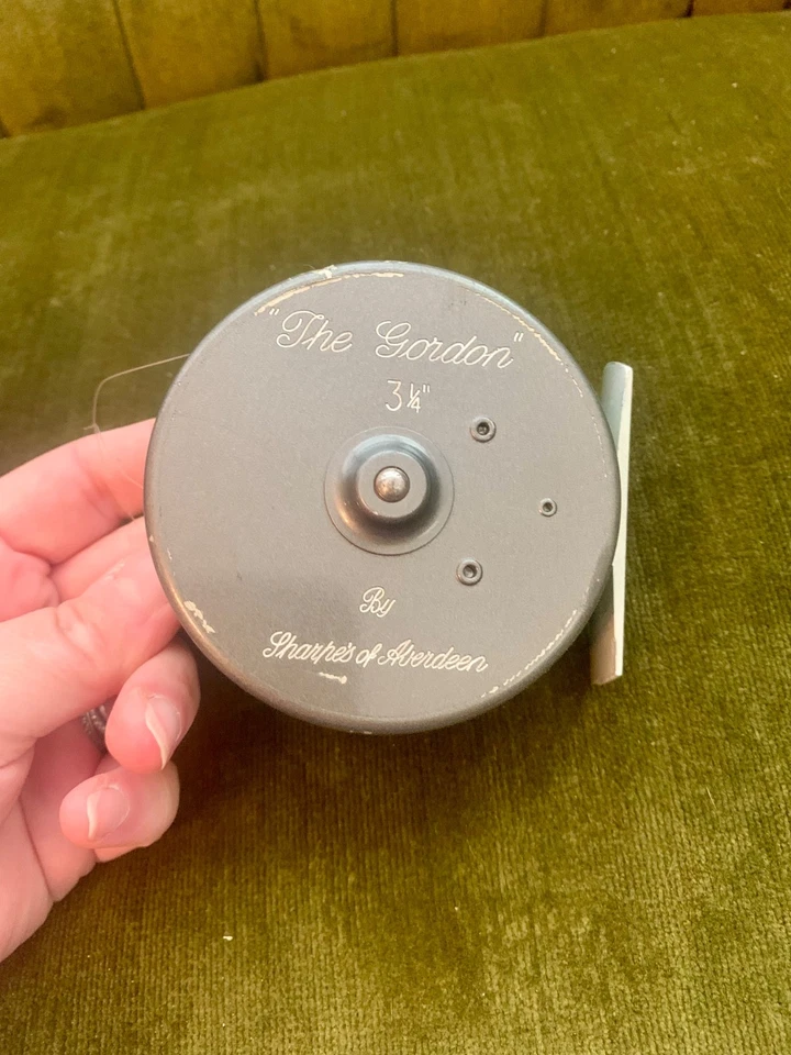 Винтажная катушка нахлыстовая Sharpes of Aberdeen THE GORDON 3 1/4 дюйма с замшевым чехлом - Изображение 2 из 4